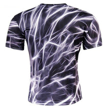 Load image into Gallery viewer, Men's Fashion Summer Casual Rock Style 3D Printing Lightning Short Sleeve T-shirt - provenclothes