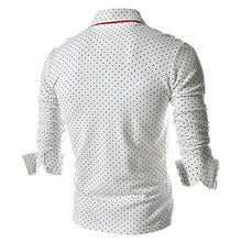 Load image into Gallery viewer, Men England Trendy Wave Point Self-Cultivation Long Sleeved Tide Shirt Top - provenclothes