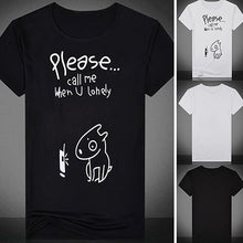 Load image into Gallery viewer, Fashion Men's Cute Cartoon Dog Letter Print O-Neck Short Sleeve T-Shirt Top Tee - provenclothes