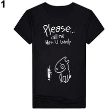 Load image into Gallery viewer, Fashion Men's Cute Cartoon Dog Letter Print O-Neck Short Sleeve T-Shirt Top Tee - provenclothes