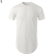 Load image into Gallery viewer, Men Fashion Hip-hop Short Sleeve T-shirt Side Zipper Casual Long Tee Shirt Top - provenclothes
