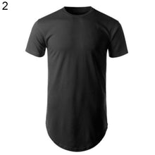 Load image into Gallery viewer, Men Fashion Hip-hop Short Sleeve T-shirt Side Zipper Casual Long Tee Shirt Top - provenclothes