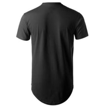 Load image into Gallery viewer, Men Fashion Hip-hop Short Sleeve T-shirt Side Zipper Casual Long Tee Shirt Top - provenclothes