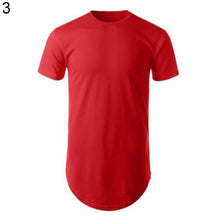 Load image into Gallery viewer, Men Fashion Hip-hop Short Sleeve T-shirt Side Zipper Casual Long Tee Shirt Top - provenclothes