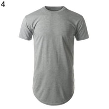 Load image into Gallery viewer, Men Fashion Hip-hop Short Sleeve T-shirt Side Zipper Casual Long Tee Shirt Top - provenclothes