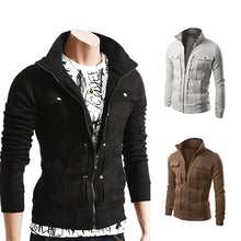 Load image into Gallery viewer, Men's Fashion Warm Zip-up Sweatshirt Hip Hop Tracksuit Cardigan Pullover Outwear - provenclothes