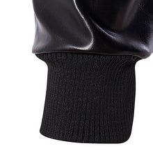 Load image into Gallery viewer, Men Fashion Korean Style Cool Hooded Pocket Zip Faux Leather Sleeve Jacket Coat - provenclothes