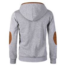 Load image into Gallery viewer, Casual Men Long Sleeve Jacket Coat Faux Deerskin Patchwork Hooded Sweatshirt - provenclothes
