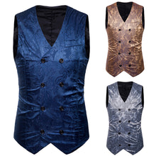 Load image into Gallery viewer, Vintage Men Floral Printed Slim Fit Waistcoat Wedding Party Suit Vest Jacket - provenclothes