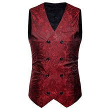 Load image into Gallery viewer, Vintage Men Floral Printed Slim Fit Waistcoat Wedding Party Suit Vest Jacket - provenclothes