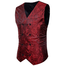 Load image into Gallery viewer, Vintage Men Floral Printed Slim Fit Waistcoat Wedding Party Suit Vest Jacket - provenclothes
