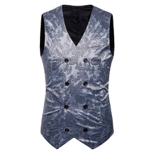 Load image into Gallery viewer, Vintage Men Floral Printed Slim Fit Waistcoat Wedding Party Suit Vest Jacket - provenclothes