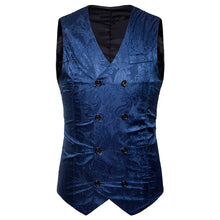 Load image into Gallery viewer, Vintage Men Floral Printed Slim Fit Waistcoat Wedding Party Suit Vest Jacket - provenclothes