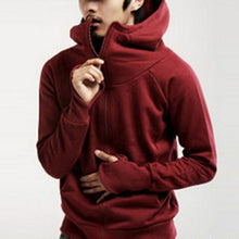 Load image into Gallery viewer, Men's Solid Color Gloves Long Sleeved Hooded Sweater Jacket Cardigan Outwear - provenclothes