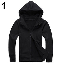 Load image into Gallery viewer, Men's Solid Color Gloves Long Sleeved Hooded Sweater Jacket Cardigan Outwear - provenclothes