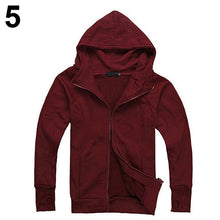 Load image into Gallery viewer, Men's Solid Color Gloves Long Sleeved Hooded Sweater Jacket Cardigan Outwear - provenclothes