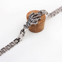 Load image into Gallery viewer, Punk Titanium Steel Skeleton Hand Bracelet Men Wrist Band Charm Decor Gift - provenclothes