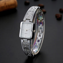 Load image into Gallery viewer, Lady's Square Case Stainless Steel Band Analog Quartz Bracelet Dress Wrist Watch - provenclothes