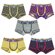 Load image into Gallery viewer, Fashion Men's Sexy Boxer Briefs Bulge Pouch Checked Plaid Underwear Underpants - provenclothes