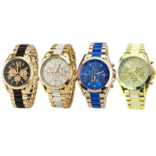 Load image into Gallery viewer, Men's Fashion Geneva Stainless Steel Roman Numerals Quartz Analog Wrist Watch - provenclothes