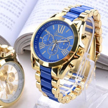 Load image into Gallery viewer, Men's Fashion Geneva Stainless Steel Roman Numerals Quartz Analog Wrist Watch - provenclothes