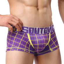 Load image into Gallery viewer, Fashion Men's Sexy Boxer Briefs Bulge Pouch Checked Plaid Underwear Underpants - provenclothes
