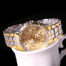 Load image into Gallery viewer, Men Fashion Casual Businss Stainless Steel Band Analog Quartz Wrist Watch - provenclothes