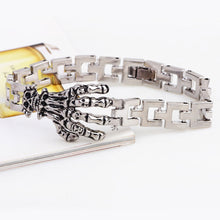 Load image into Gallery viewer, Punk Titanium Steel Skeleton Hand Bracelet Men Wrist Band Charm Decor Gift - provenclothes