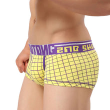 Load image into Gallery viewer, Fashion Men's Sexy Boxer Briefs Bulge Pouch Checked Plaid Underwear Underpants - provenclothes