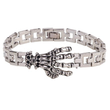 Load image into Gallery viewer, Punk Titanium Steel Skeleton Hand Bracelet Men Wrist Band Charm Decor Gift - provenclothes