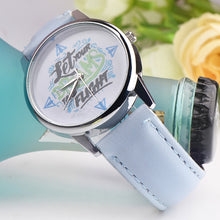 Load image into Gallery viewer, Let Your Dreams Take Flight Letter Dial Faux Leather Band Quartz Wrist Watch - provenclothes