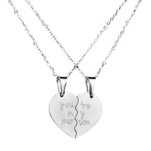 Load image into Gallery viewer, 2Pcs You Are My Person Two Halves Couple Necklace Lovers Jewelry Romantic Gift - provenclothes