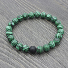 Load image into Gallery viewer, 1Pc/2Pcs 8mm Fashion Faux Pumice Stone Malachite Bracelet Couple Accessory - provenclothes