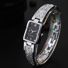 Load image into Gallery viewer, Lady's Square Case Stainless Steel Band Analog Quartz Bracelet Dress Wrist Watch - provenclothes