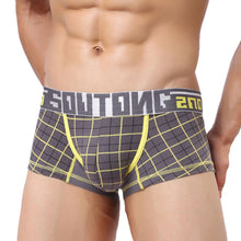 Load image into Gallery viewer, Fashion Men's Sexy Boxer Briefs Bulge Pouch Checked Plaid Underwear Underpants - provenclothes