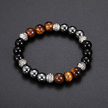 Load image into Gallery viewer, Fashion Unisex Pumice Tiger Eye Stone Beads Bracelet Charm Hand Party Jewelry - provenclothes
