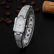 Load image into Gallery viewer, Lady's Square Case Stainless Steel Band Analog Quartz Bracelet Dress Wrist Watch - provenclothes
