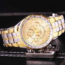 Load image into Gallery viewer, Men Fashion Casual Businss Stainless Steel Band Analog Quartz Wrist Watch - provenclothes