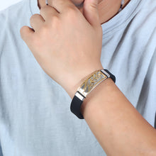 Load image into Gallery viewer, Fashion Titanium Steel Wristband Silicone Bracelet Bangle Men Band Jewelry Gift - provenclothes