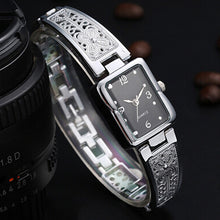 Load image into Gallery viewer, Lady's Square Case Stainless Steel Band Analog Quartz Bracelet Dress Wrist Watch - provenclothes