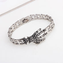 Load image into Gallery viewer, Punk Titanium Steel Skeleton Hand Bracelet Men Wrist Band Charm Decor Gift - provenclothes