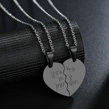 Load image into Gallery viewer, 2Pcs You Are My Person Two Halves Couple Necklace Lovers Jewelry Romantic Gift - provenclothes