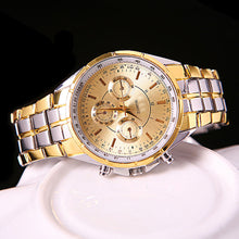 Load image into Gallery viewer, Men Fashion Casual Businss Stainless Steel Band Analog Quartz Wrist Watch - provenclothes