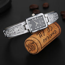 Load image into Gallery viewer, Lady's Square Case Stainless Steel Band Analog Quartz Bracelet Dress Wrist Watch - provenclothes