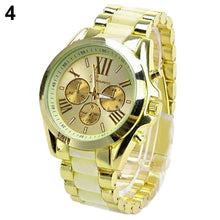 Load image into Gallery viewer, Men's Fashion Geneva Stainless Steel Roman Numerals Quartz Analog Wrist Watch - provenclothes