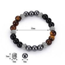 Load image into Gallery viewer, Fashion Unisex Pumice Tiger Eye Stone Beads Bracelet Charm Hand Party Jewelry - provenclothes
