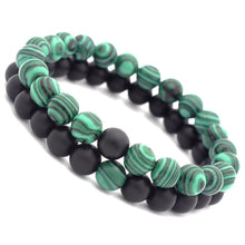 Load image into Gallery viewer, 1Pc/2Pcs 8mm Fashion Faux Pumice Stone Malachite Bracelet Couple Accessory - provenclothes