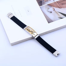 Load image into Gallery viewer, Fashion Titanium Steel Wristband Silicone Bracelet Bangle Men Band Jewelry Gift - provenclothes