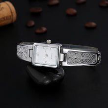 Load image into Gallery viewer, Lady's Square Case Stainless Steel Band Analog Quartz Bracelet Dress Wrist Watch - provenclothes